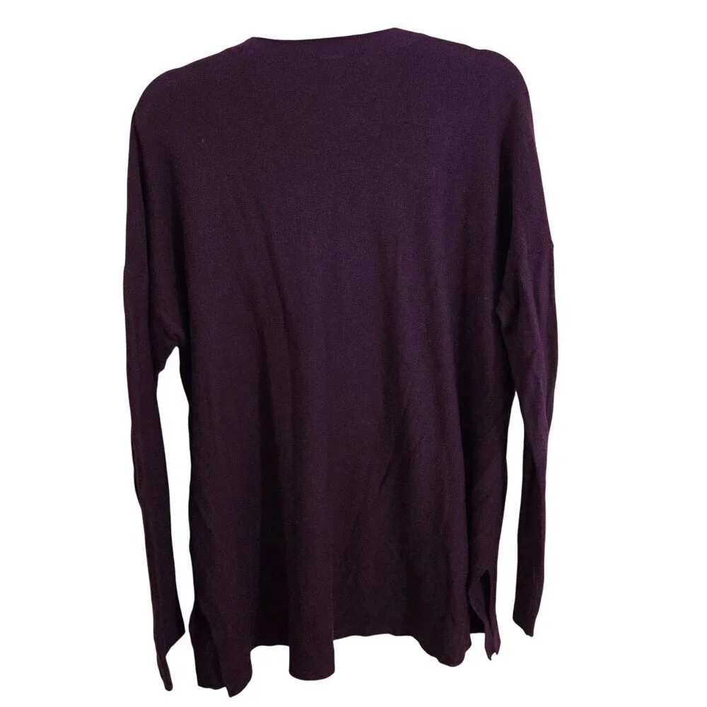 Eileen Fisher Organic Cotton Silk Scoop Neck Oversized Sweater Tunic Size M - Picture 3 of 5